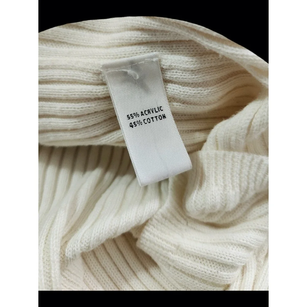Josephine Chaus Sport Women's‎ Ribbed Long Sleeve V-Neck Collared Sweater Size M